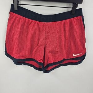 Nike shorts athletic medium red blue logo running